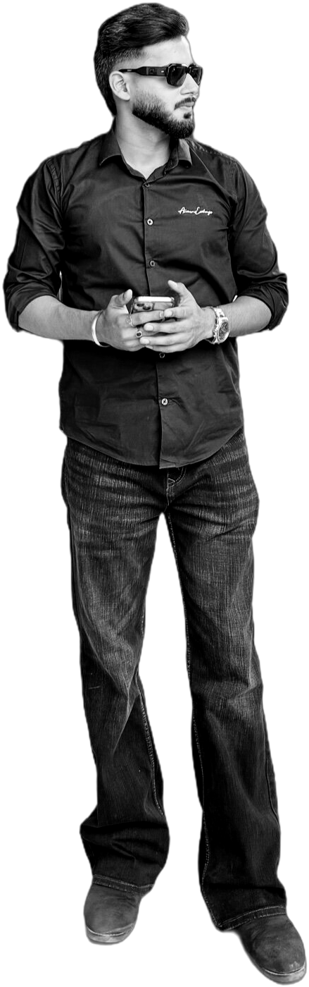 Savar Chadha, proprietor of Vinscape Interiors, in a black suit